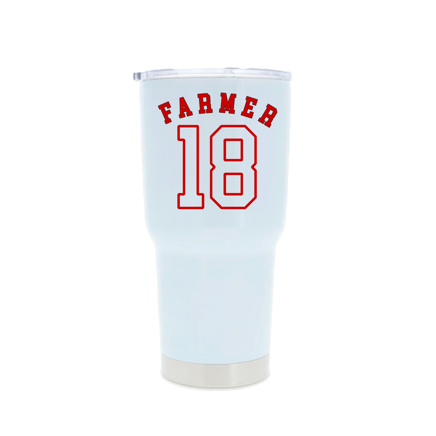 30oz Stainless Steel Tumbler — Shirsey Arch in White