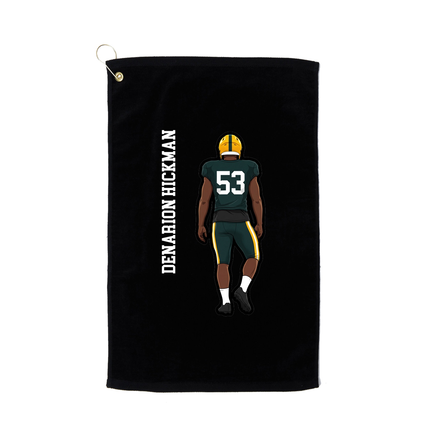 Golf Towel — Name Vertical in Black