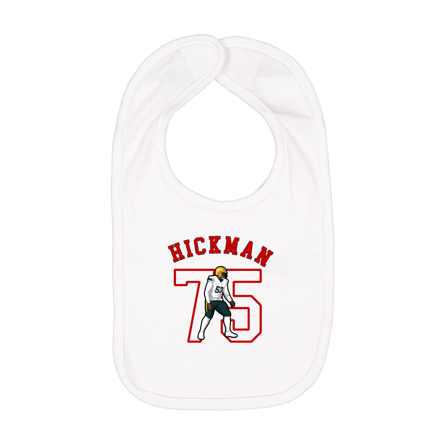 Infant Bib — Shirsey Arch in White