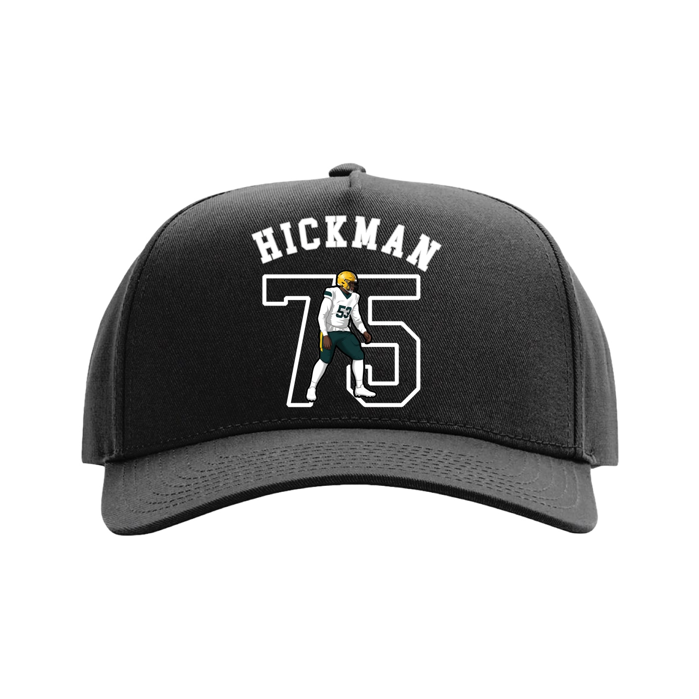 Full Fabric Five-Panel Champ Cap — Shirsey Arch in Black