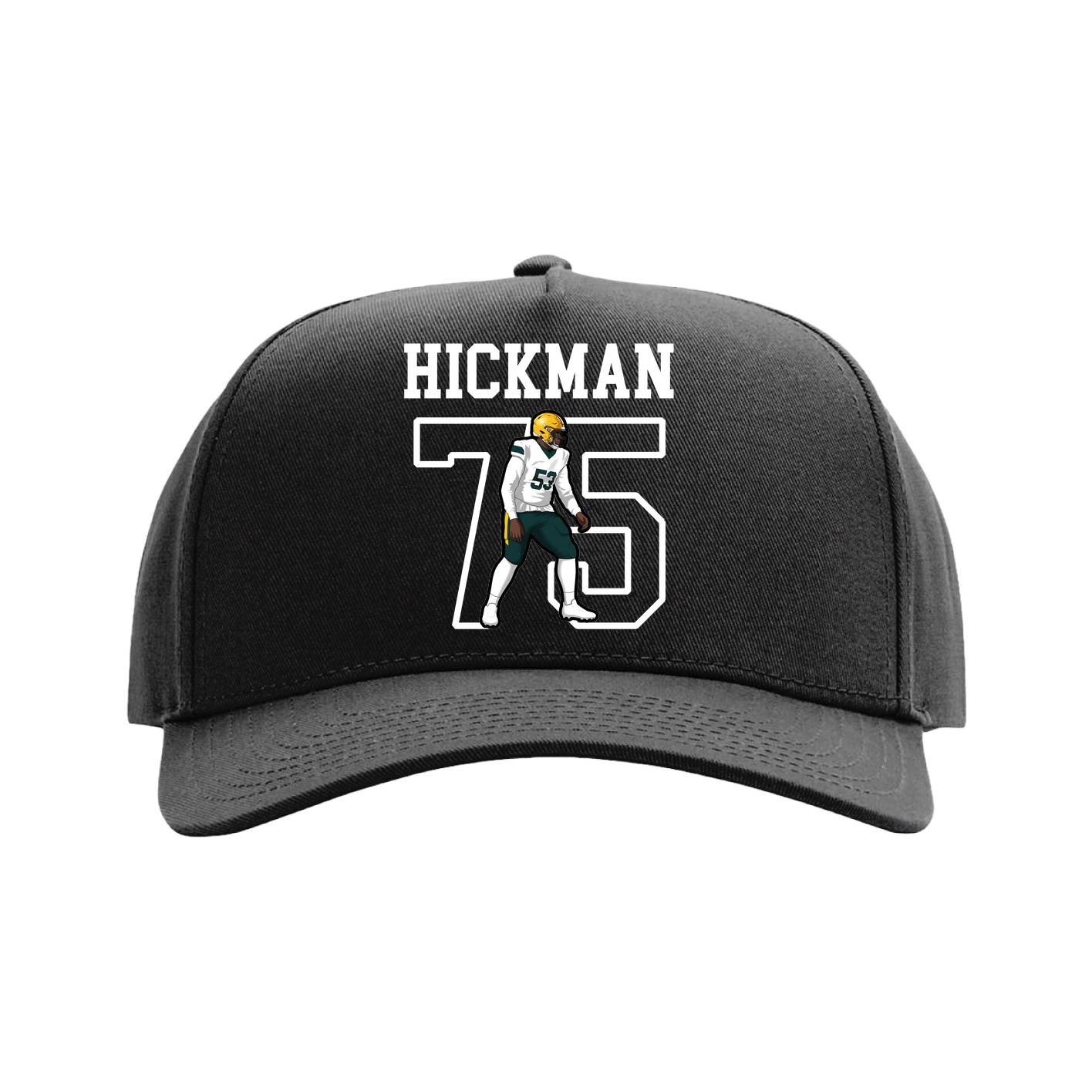 Full Fabric Five-Panel Champ Cap — Shirsey in Black