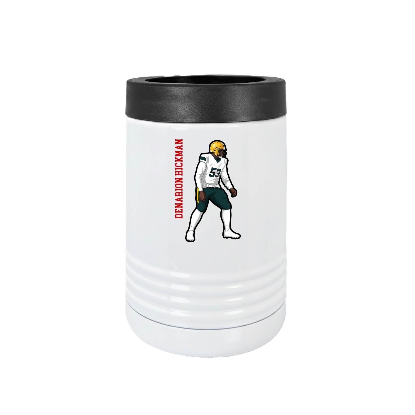 Beverage Holder — Name Vertical in White