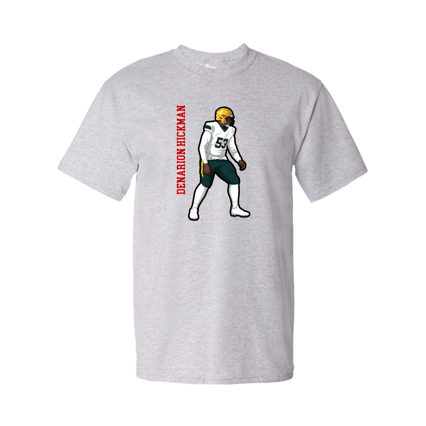 Youth Tee — Name Vertical in Grey