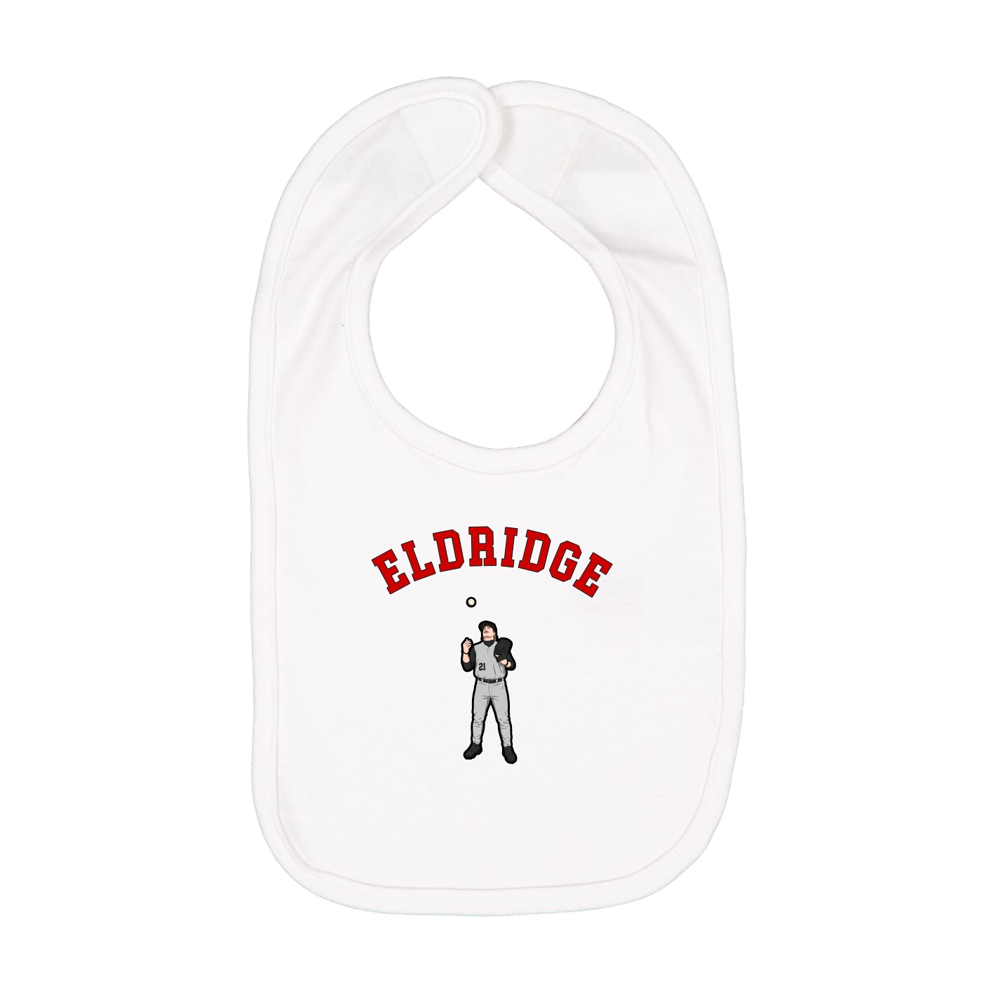 Infant Bib — Shirsey Arch in White