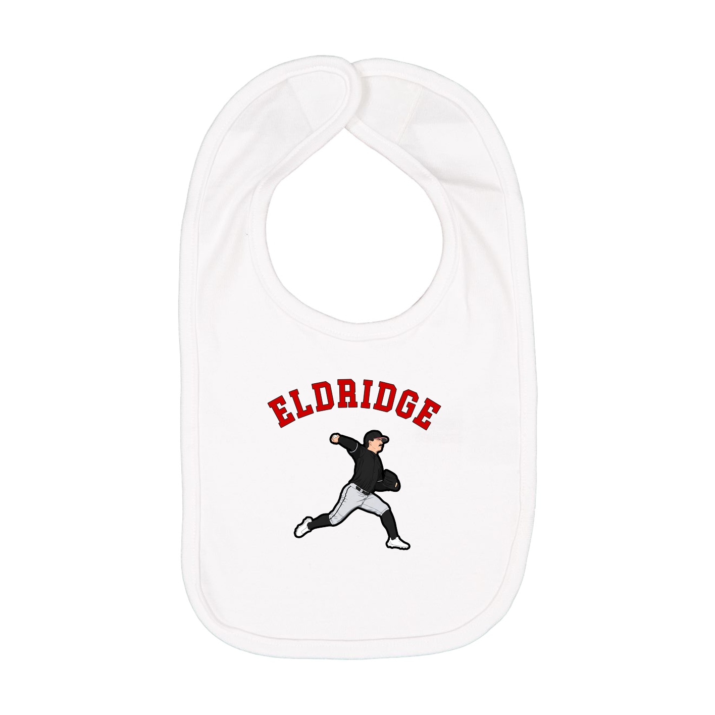Infant Bib — Shirsey Arch in White