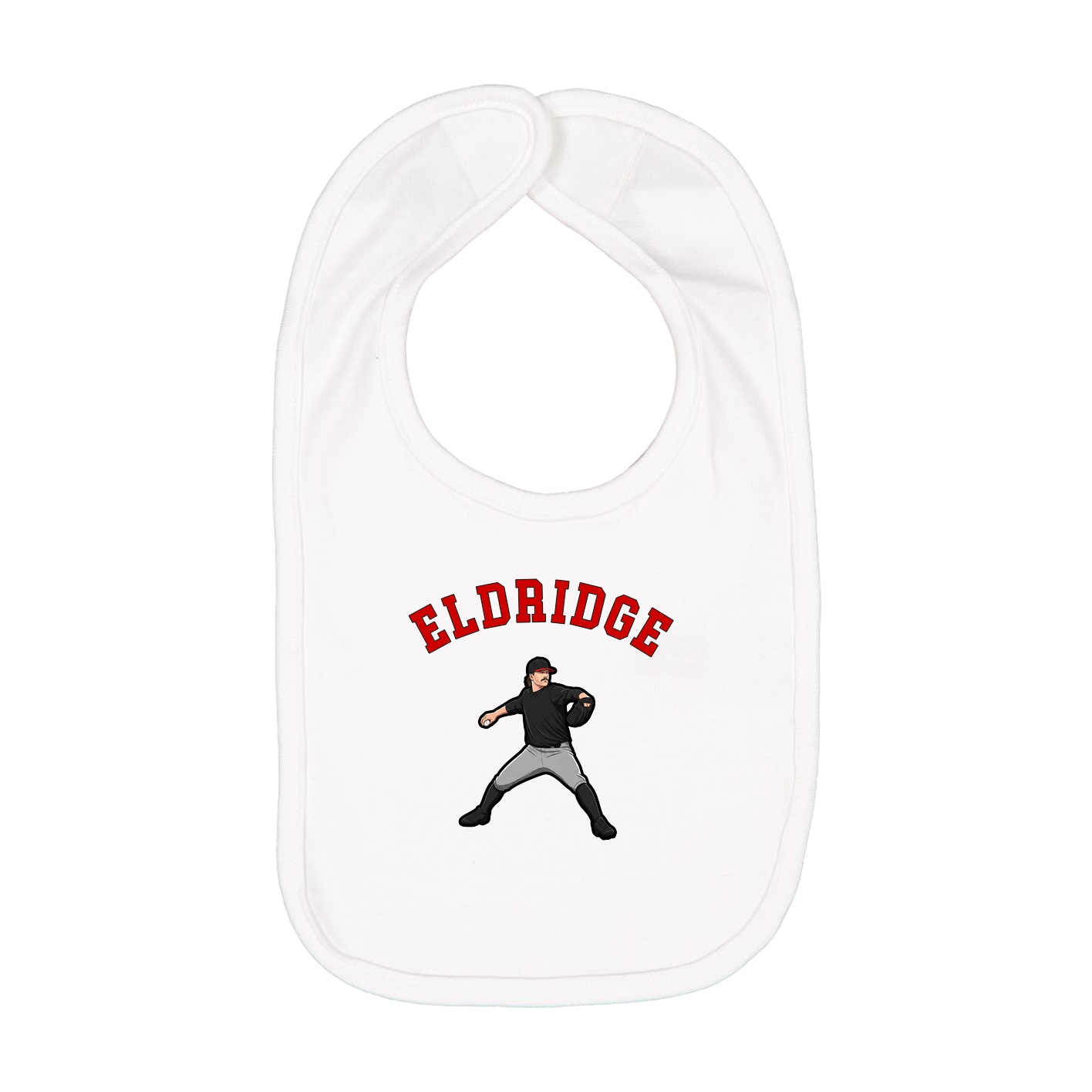 Infant Bib — Shirsey Arch in White