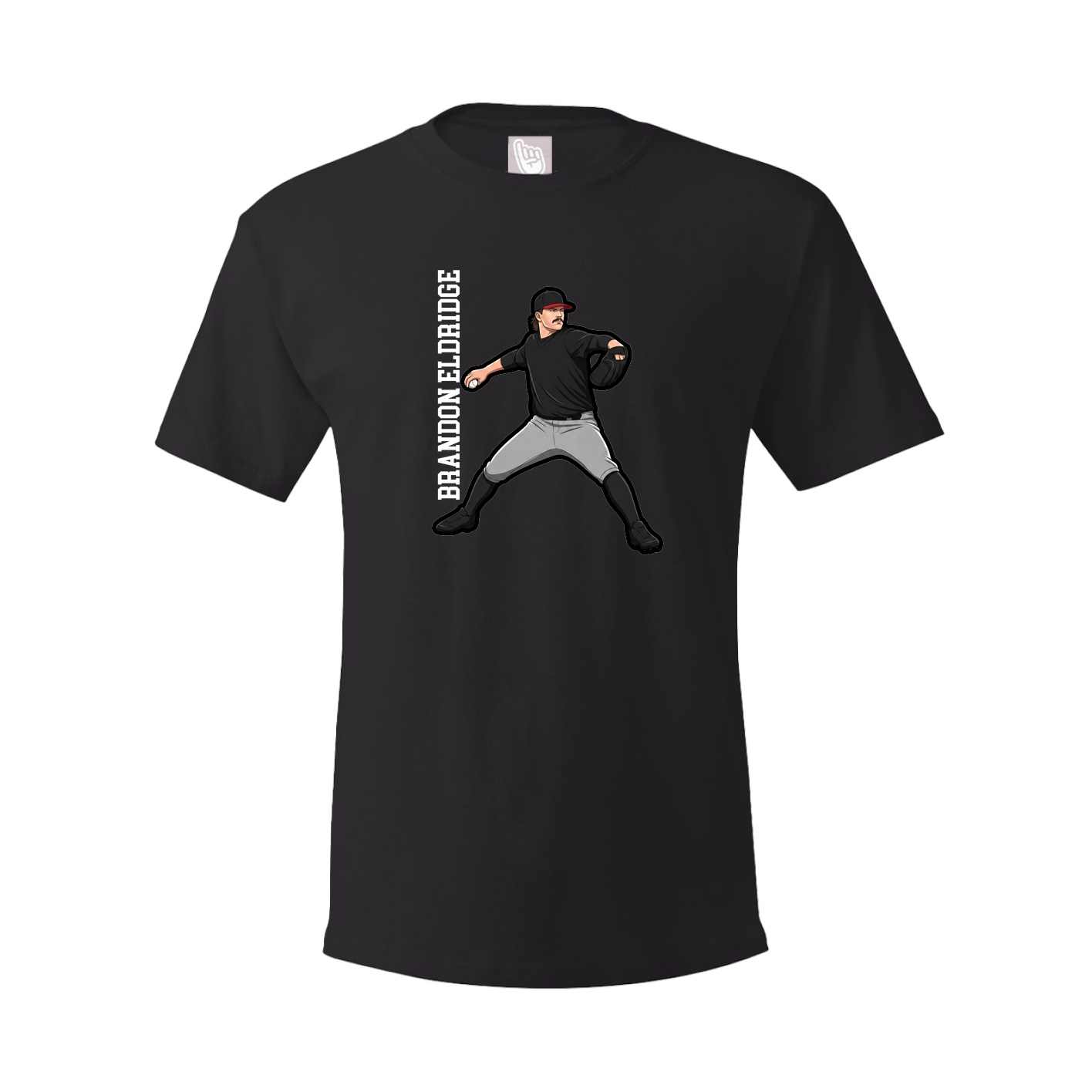 Youth Tee — Name Vertical in Black