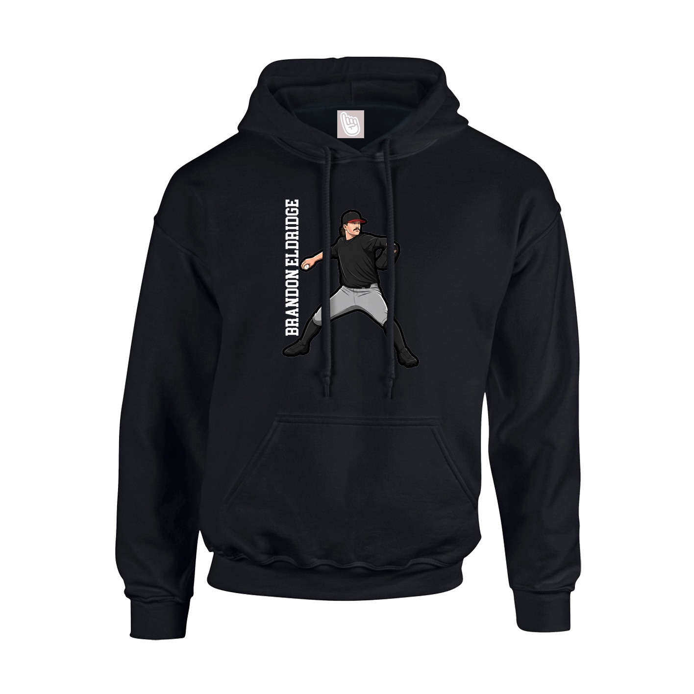 Youth Hoodie — Name Vertical in Black