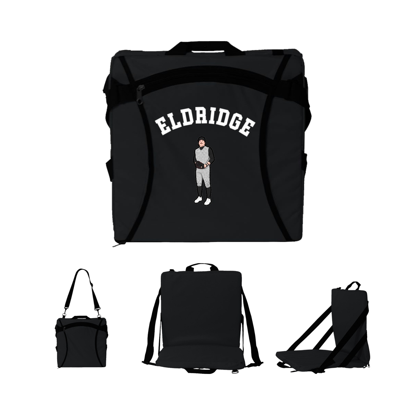 Folding Stadium Seat — Shirsey Arch in Black