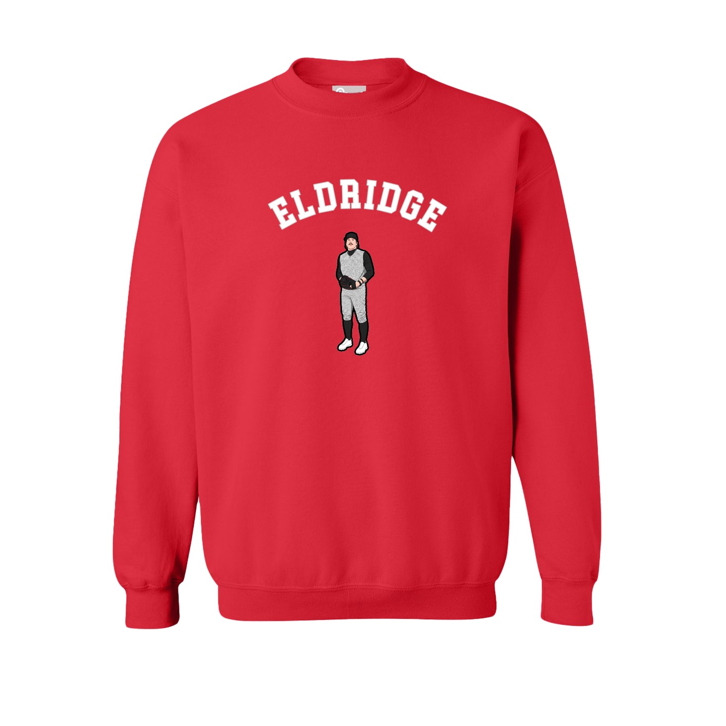 Fleece Crew — Shirsey Arch in Red