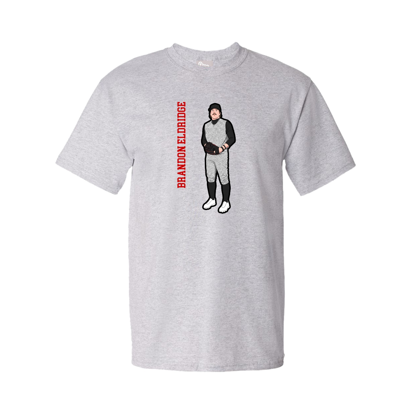 Youth Tee — Name Vertical in Grey