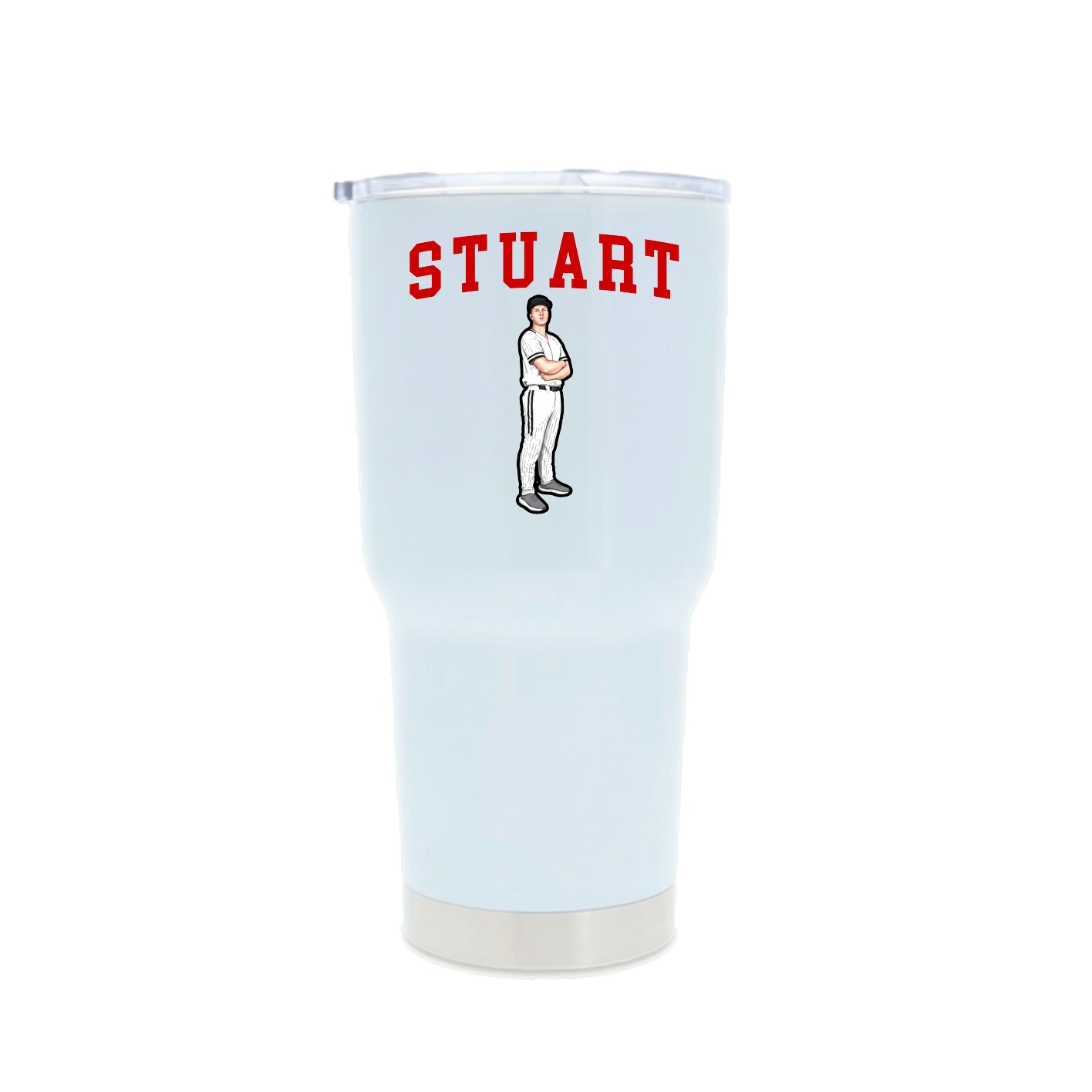30oz Stainless Steel Tumbler — Shirsey in White