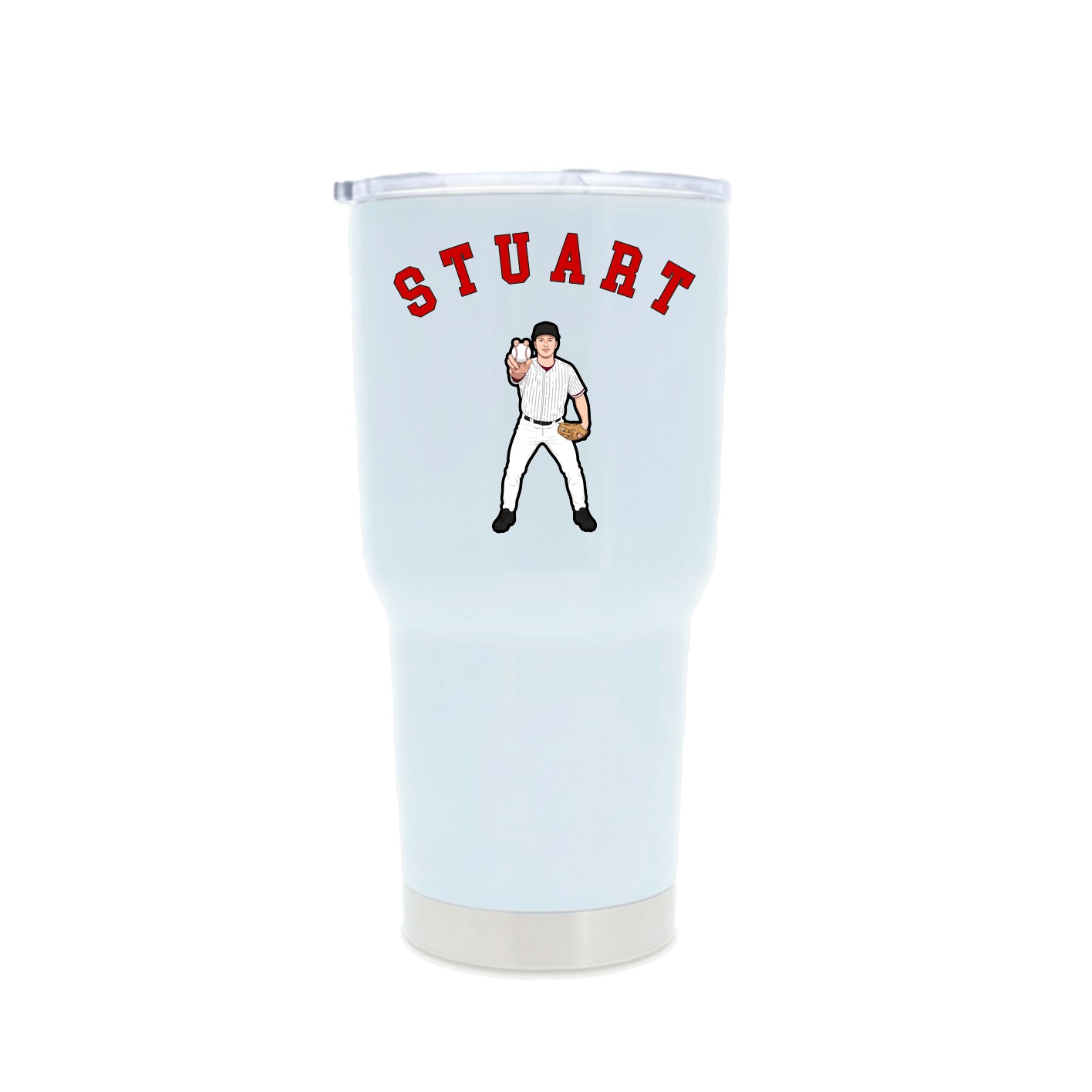 30oz Stainless Steel Tumbler — Shirsey Arch in White