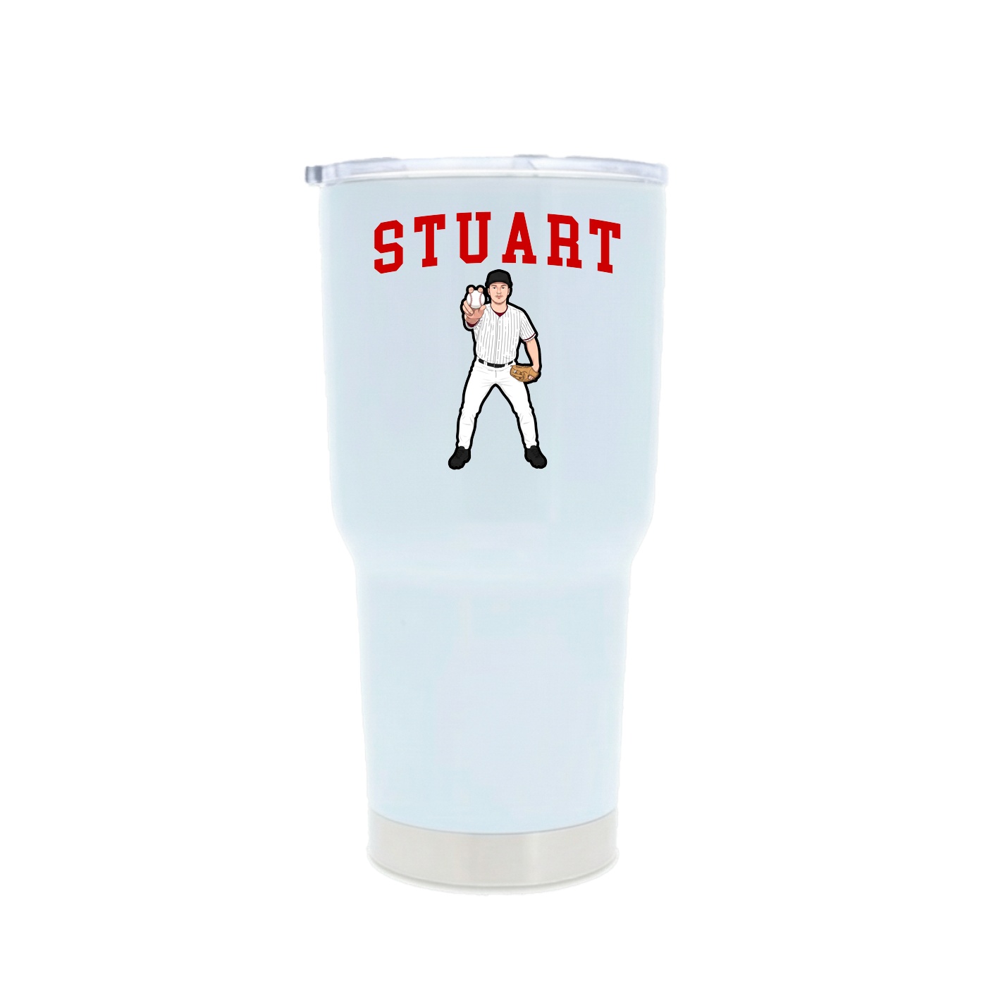 30oz Stainless Steel Tumbler — Shirsey in White