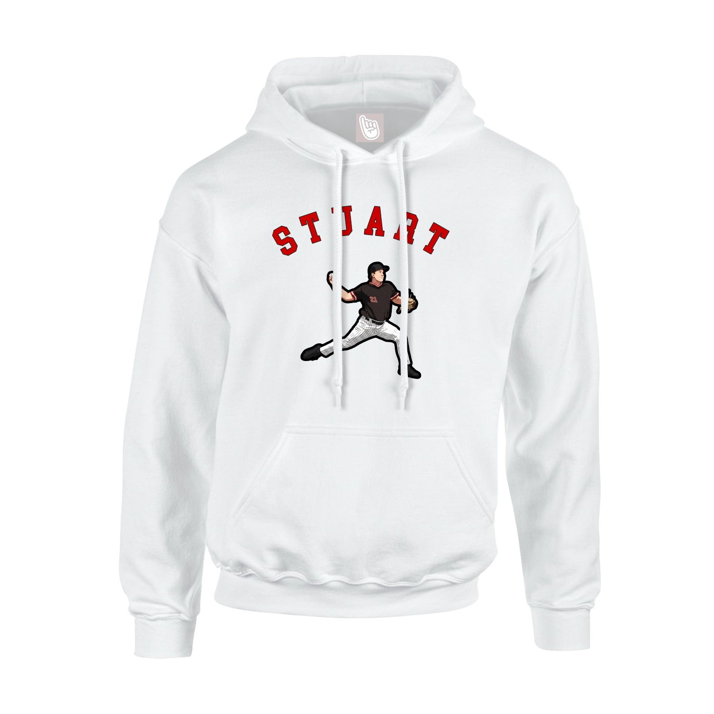 Youth Hoodie — Shirsey Arch in White