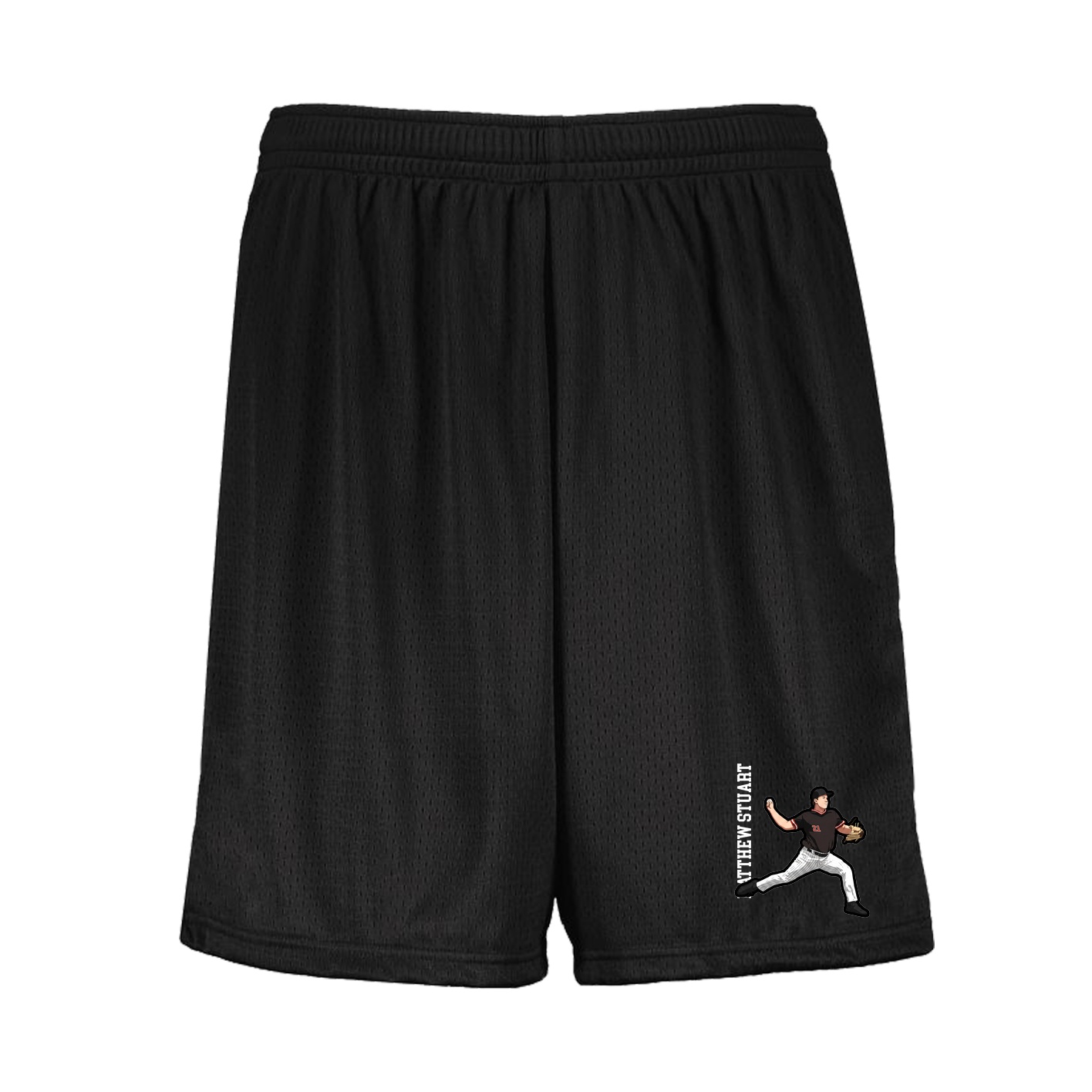 Shorts — Name Vertical in Black