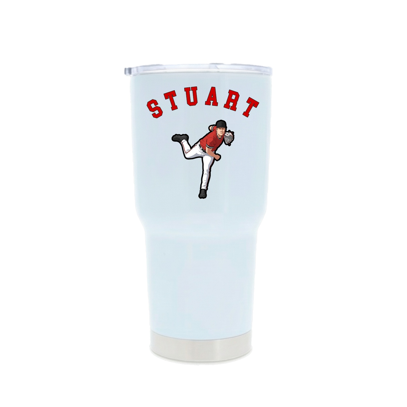 30oz Stainless Steel Tumbler — Shirsey Arch in White