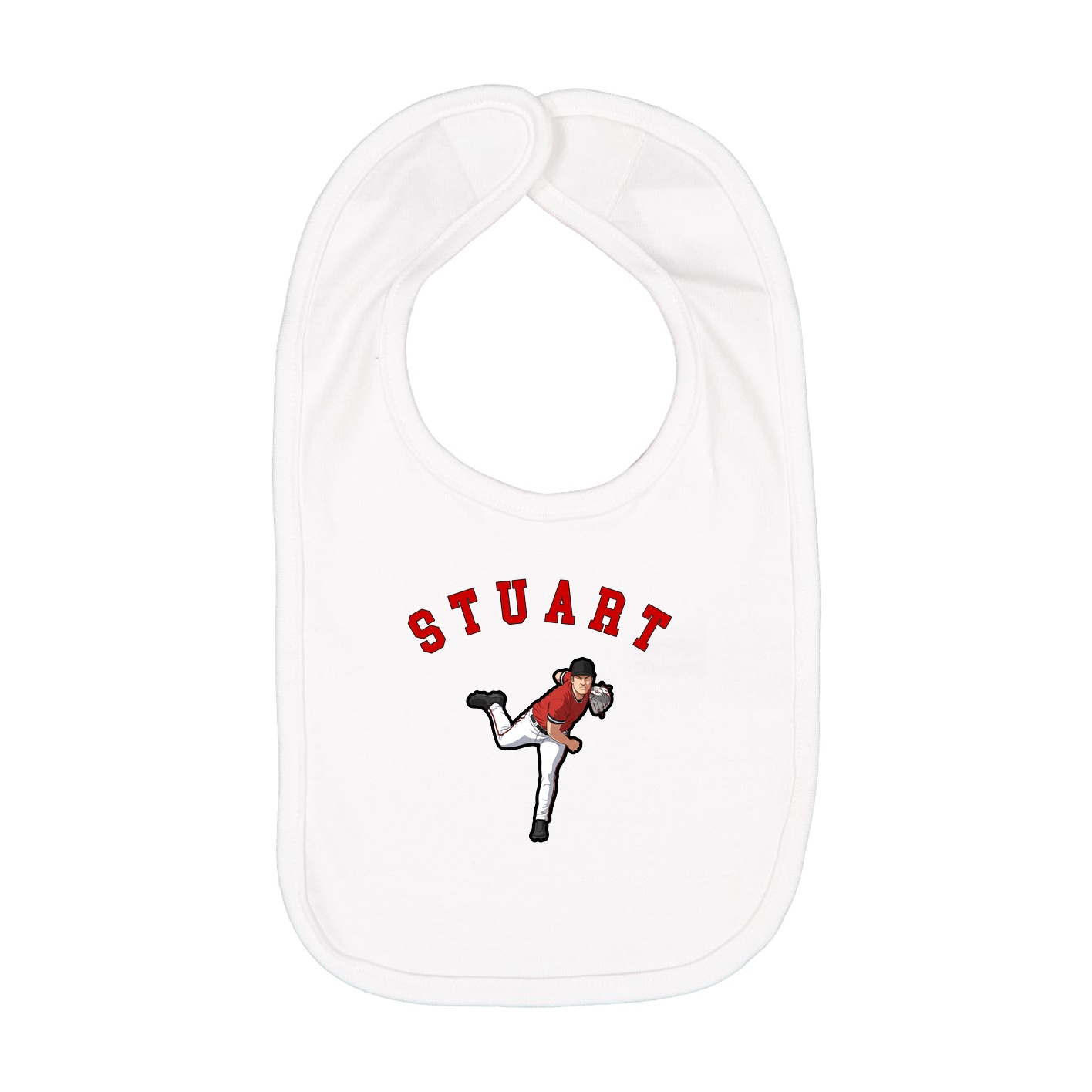 Infant Bib — Shirsey Arch in White