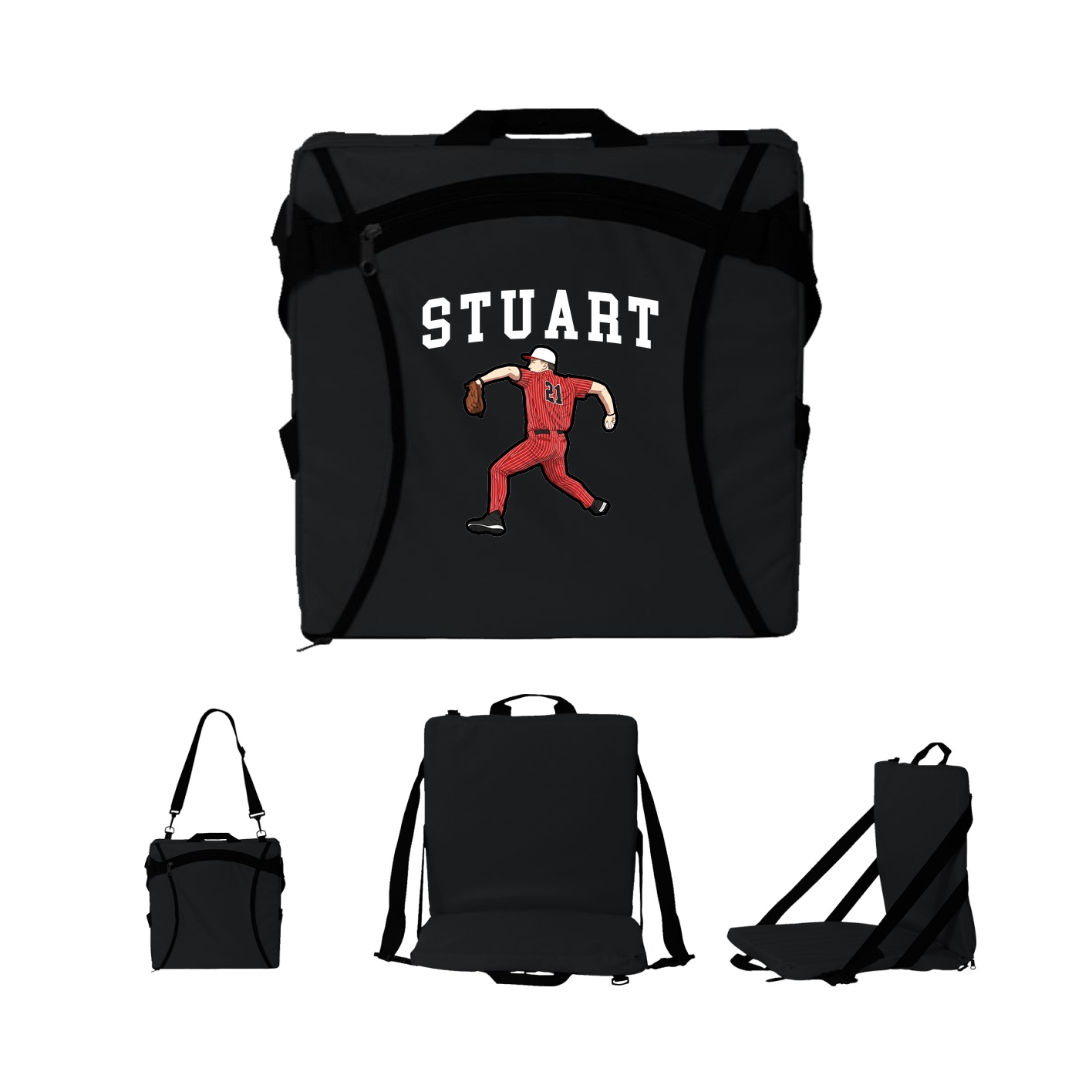 Folding Stadium Seat — Shirsey in Black