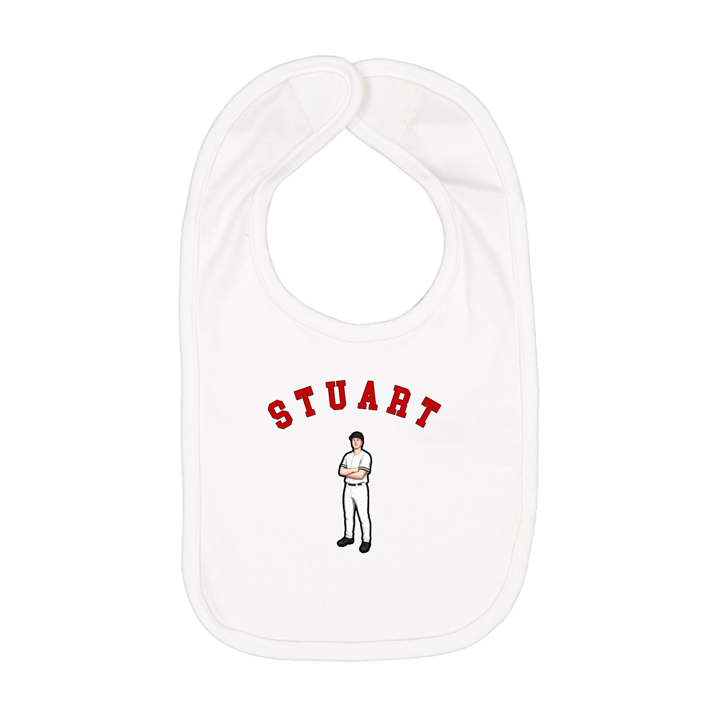 Infant Bib — Shirsey Arch in White