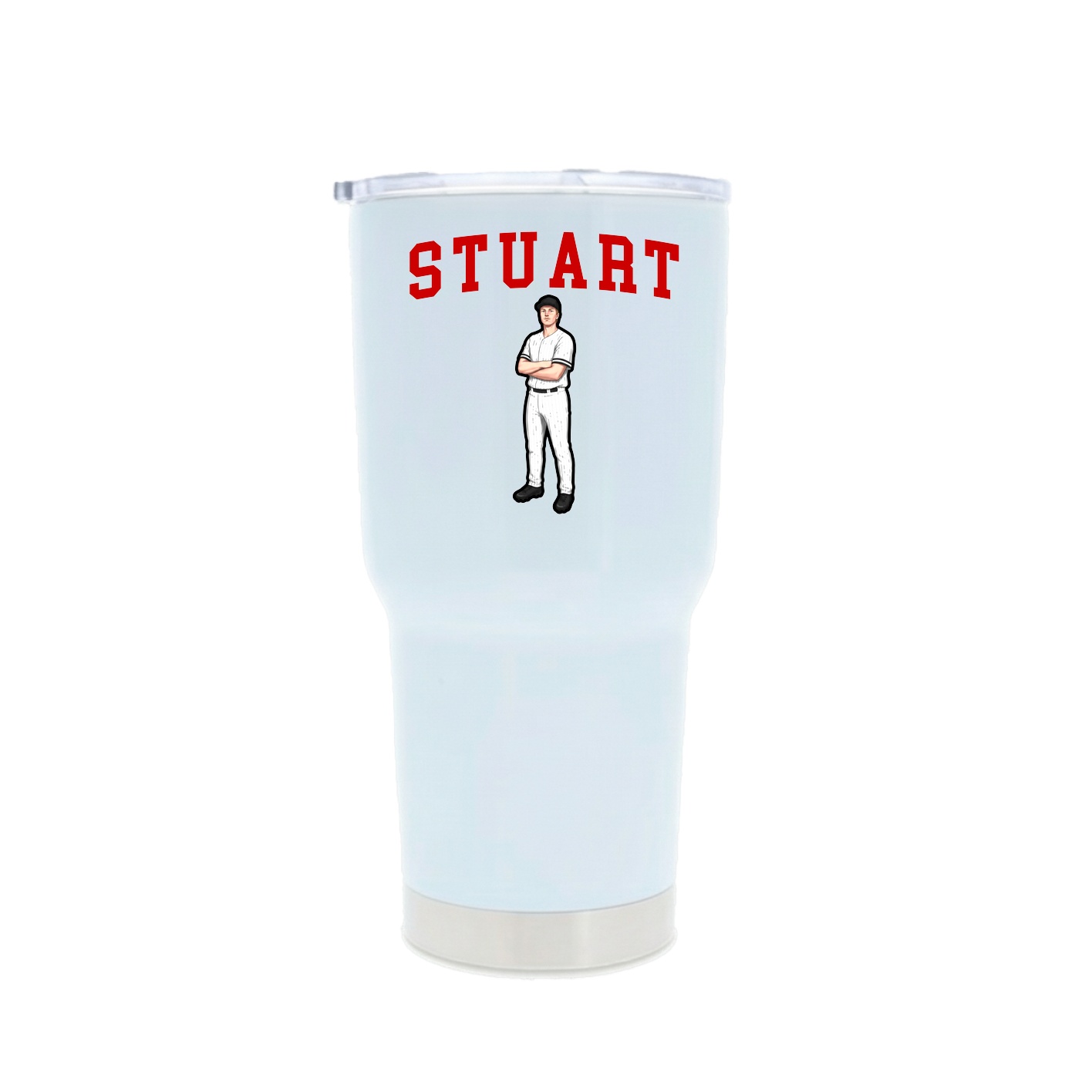 30oz Stainless Steel Tumbler — Shirsey in White