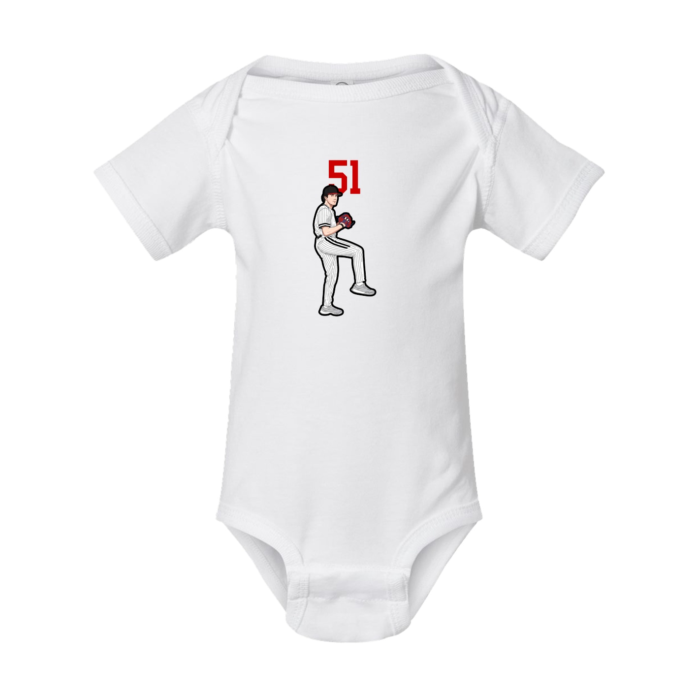 Baby Onesie — Number Top in White