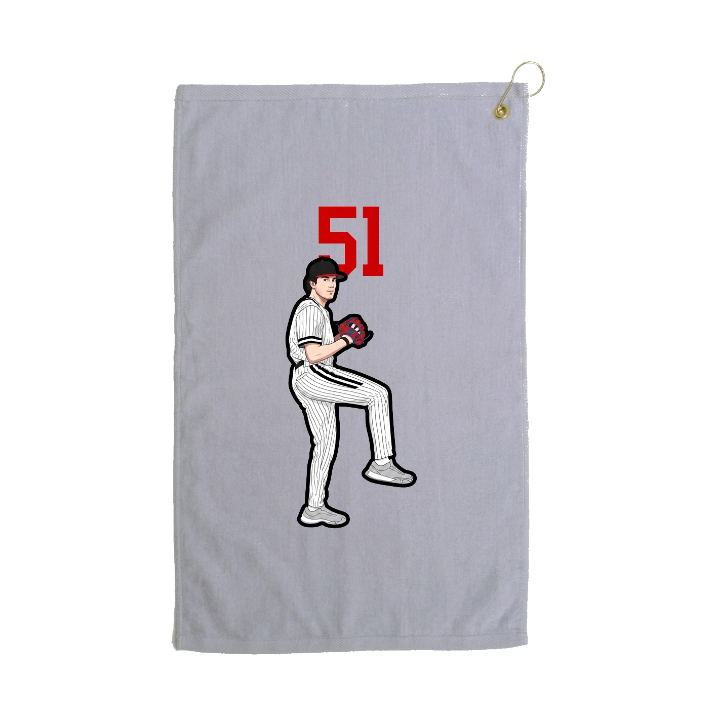 Golf Towel — Number Top in Grey
