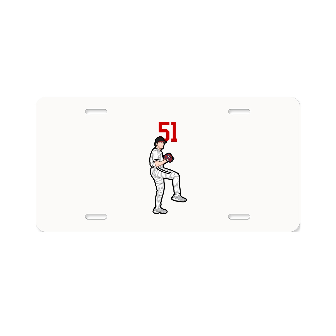 License Plate — Number Top in Classic