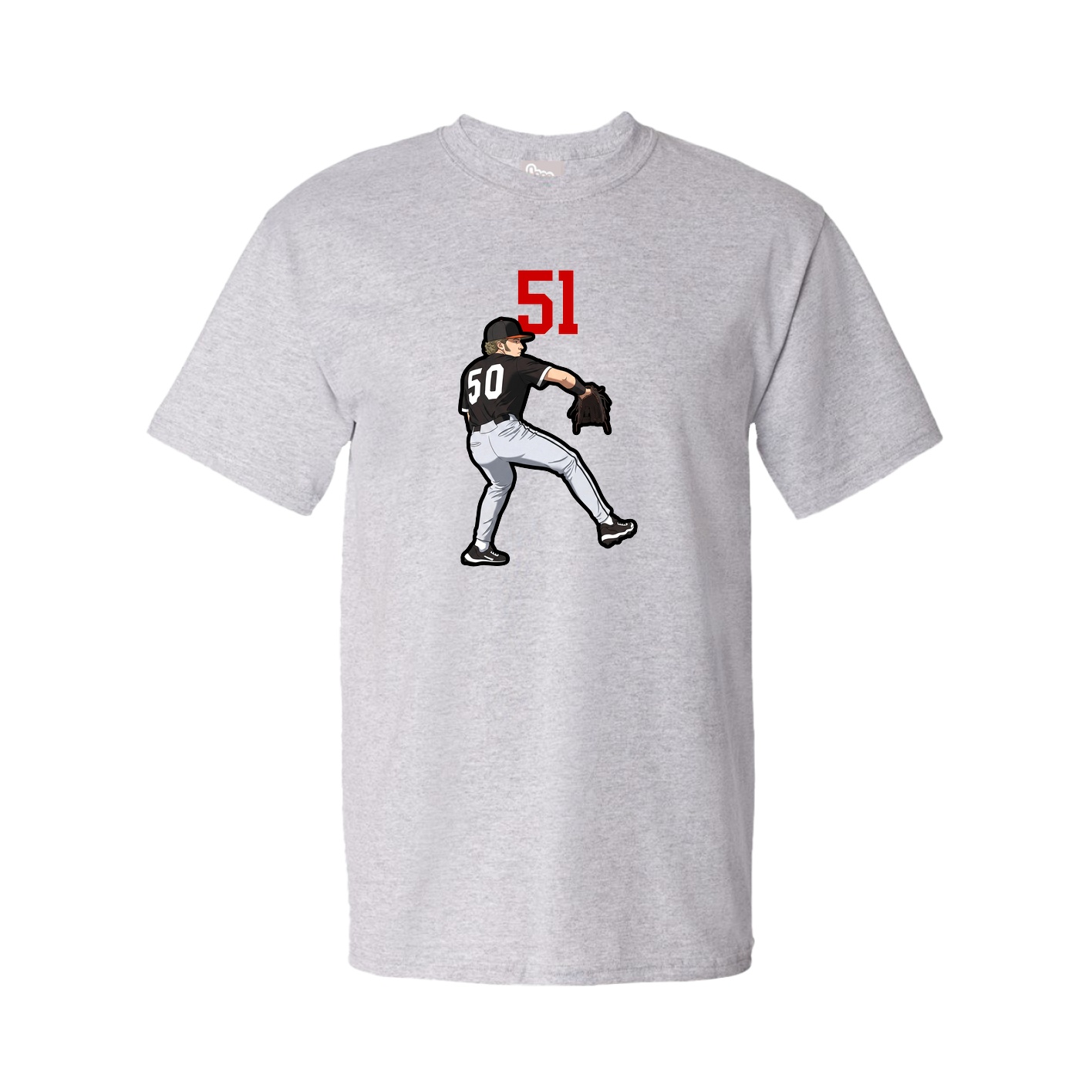 Youth Tee — Number Top in Grey