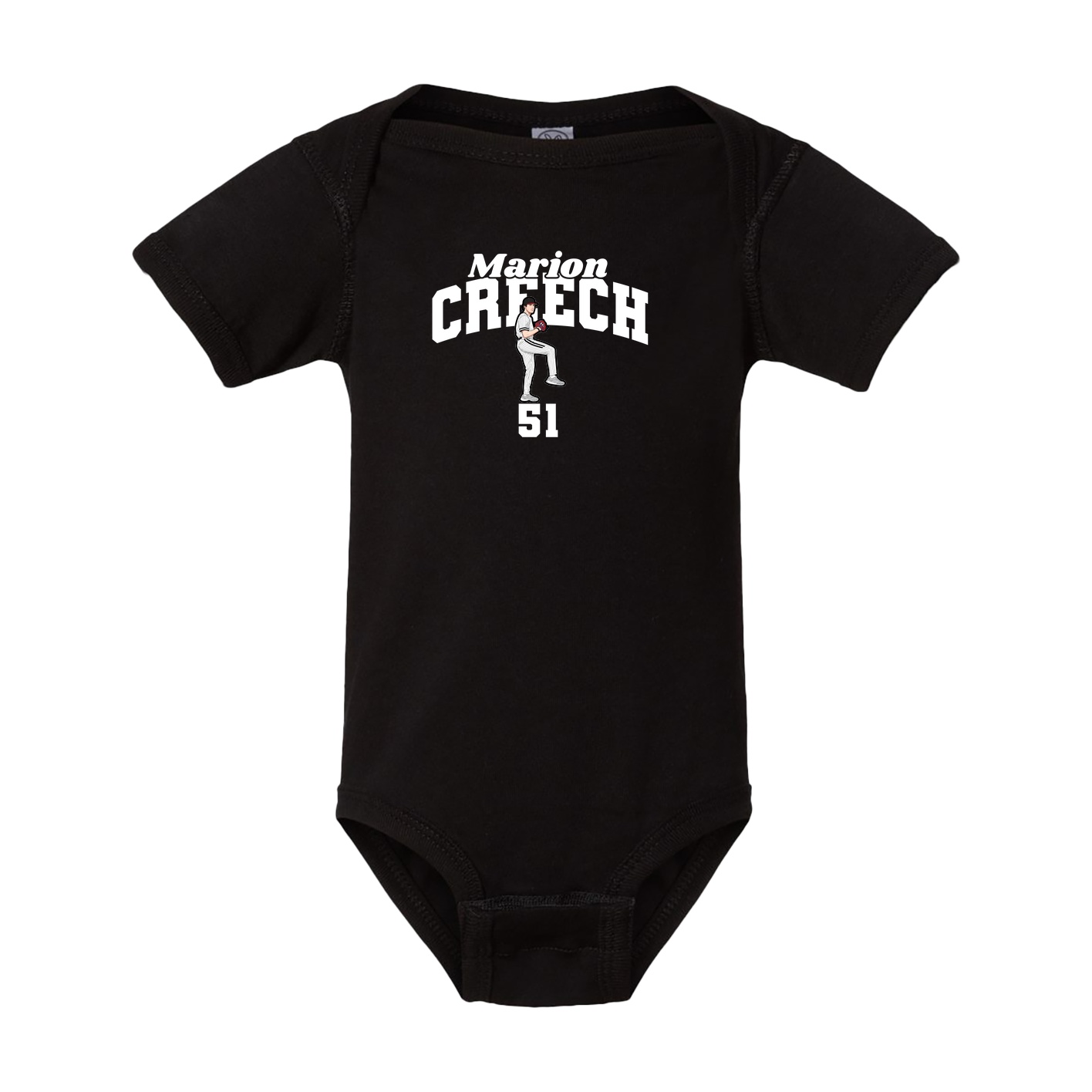 Baby Onesie — Signature Arch in Black