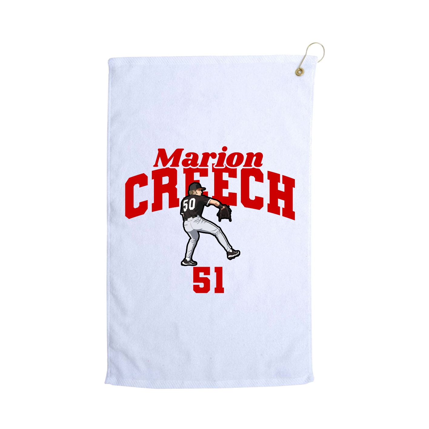 Golf Towel — Signature Arch in White