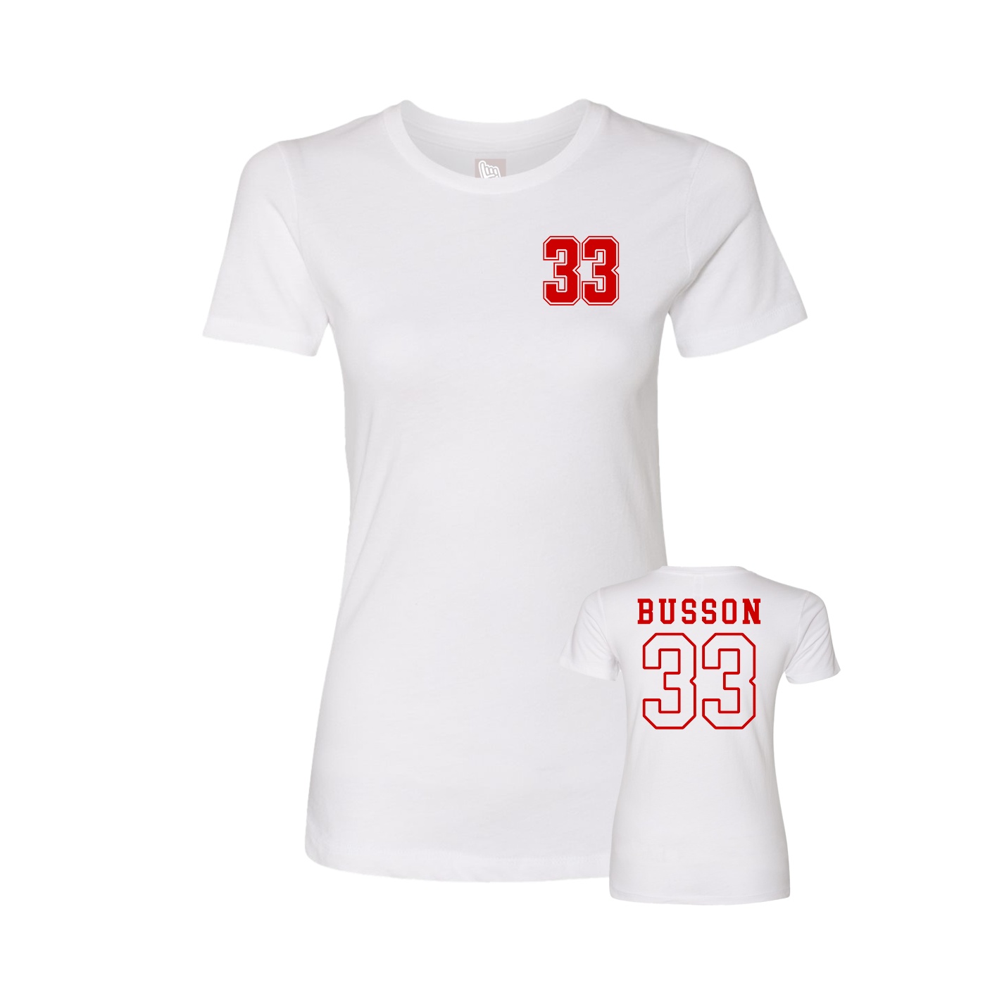 Womens Tee — Chest Back in White