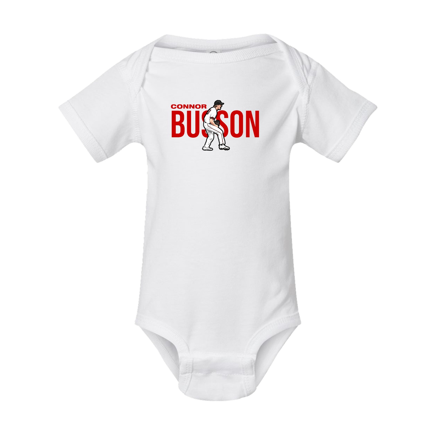 Baby Onesie — Player Name in White