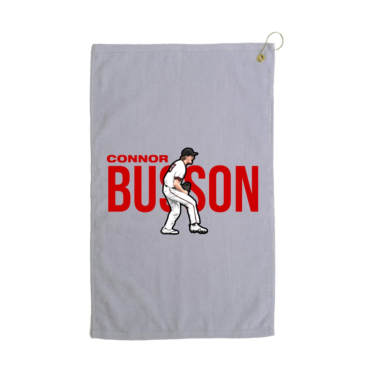 Golf Towel — Player Name in Grey