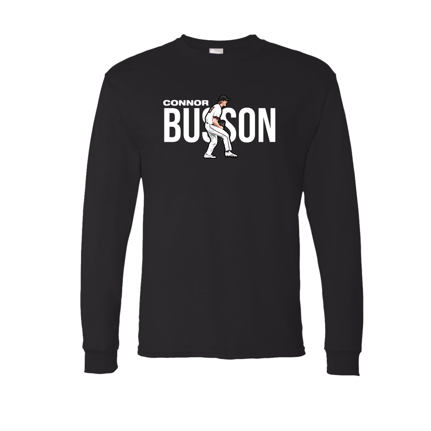 Long Sleeve Tee — Player Name in Black