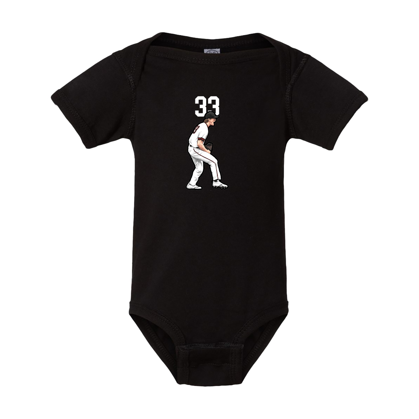 Baby Onesie — Number Top in Black