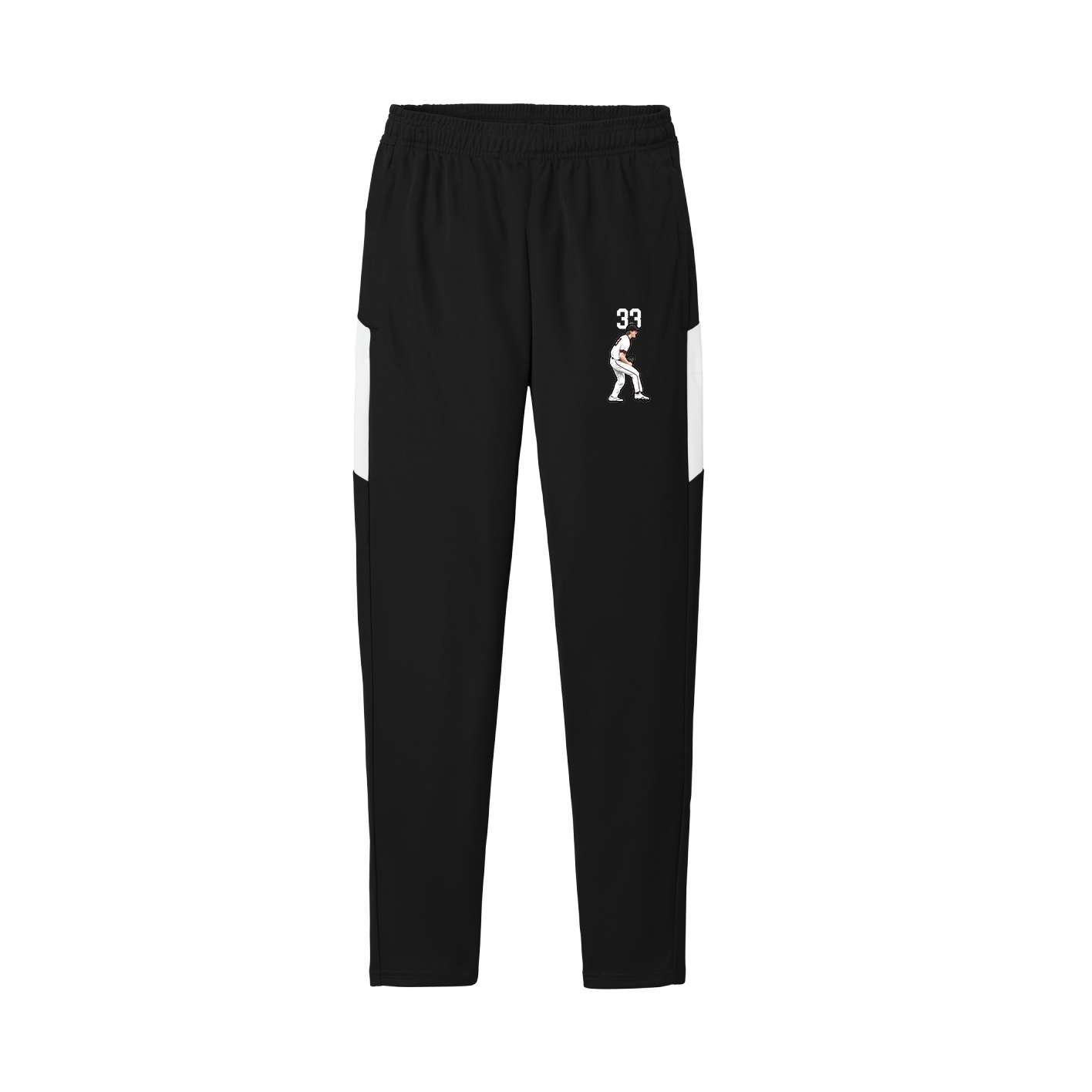 Team Travel Pant — Number Top in Black/White