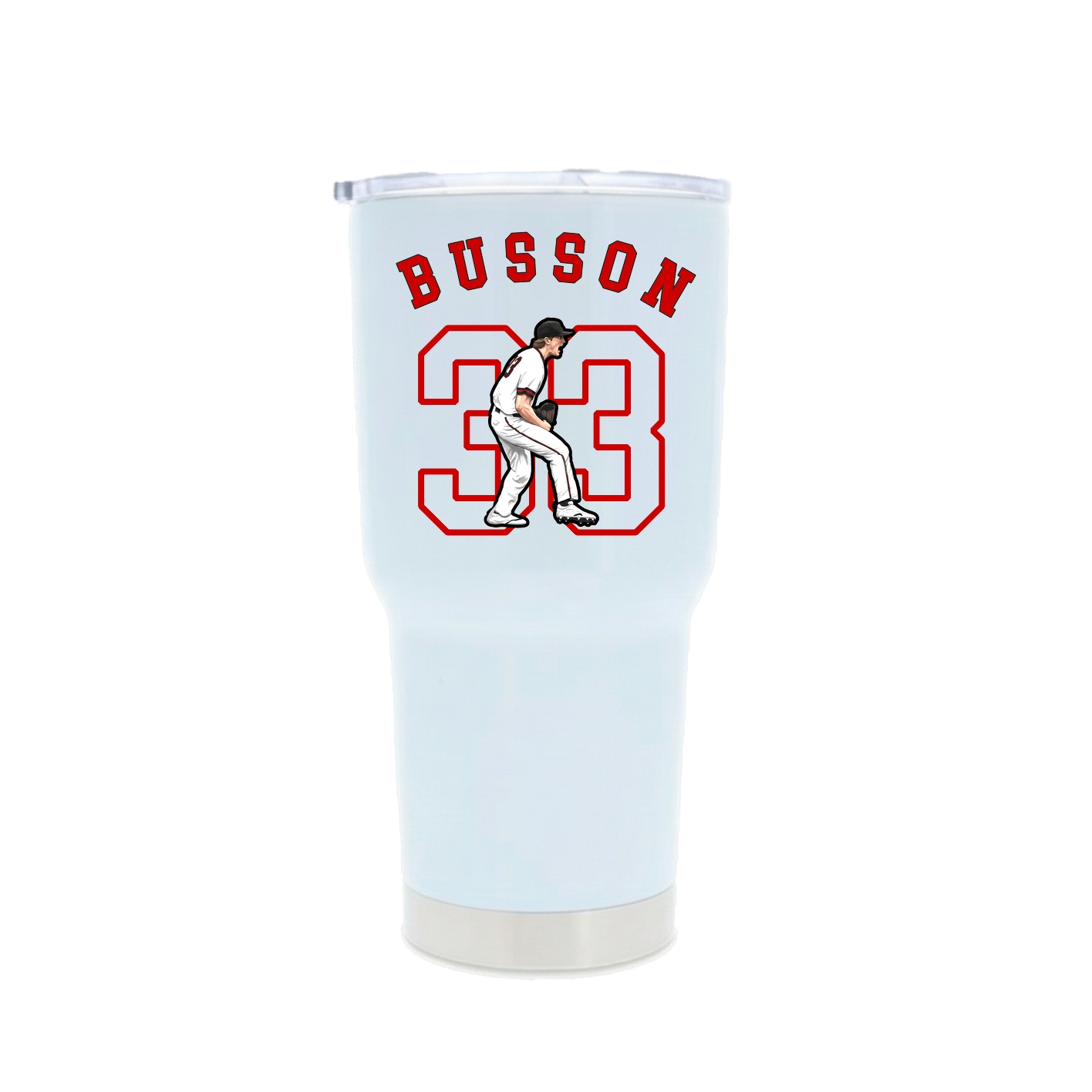 30oz Stainless Steel Tumbler — Shirsey Arch in White