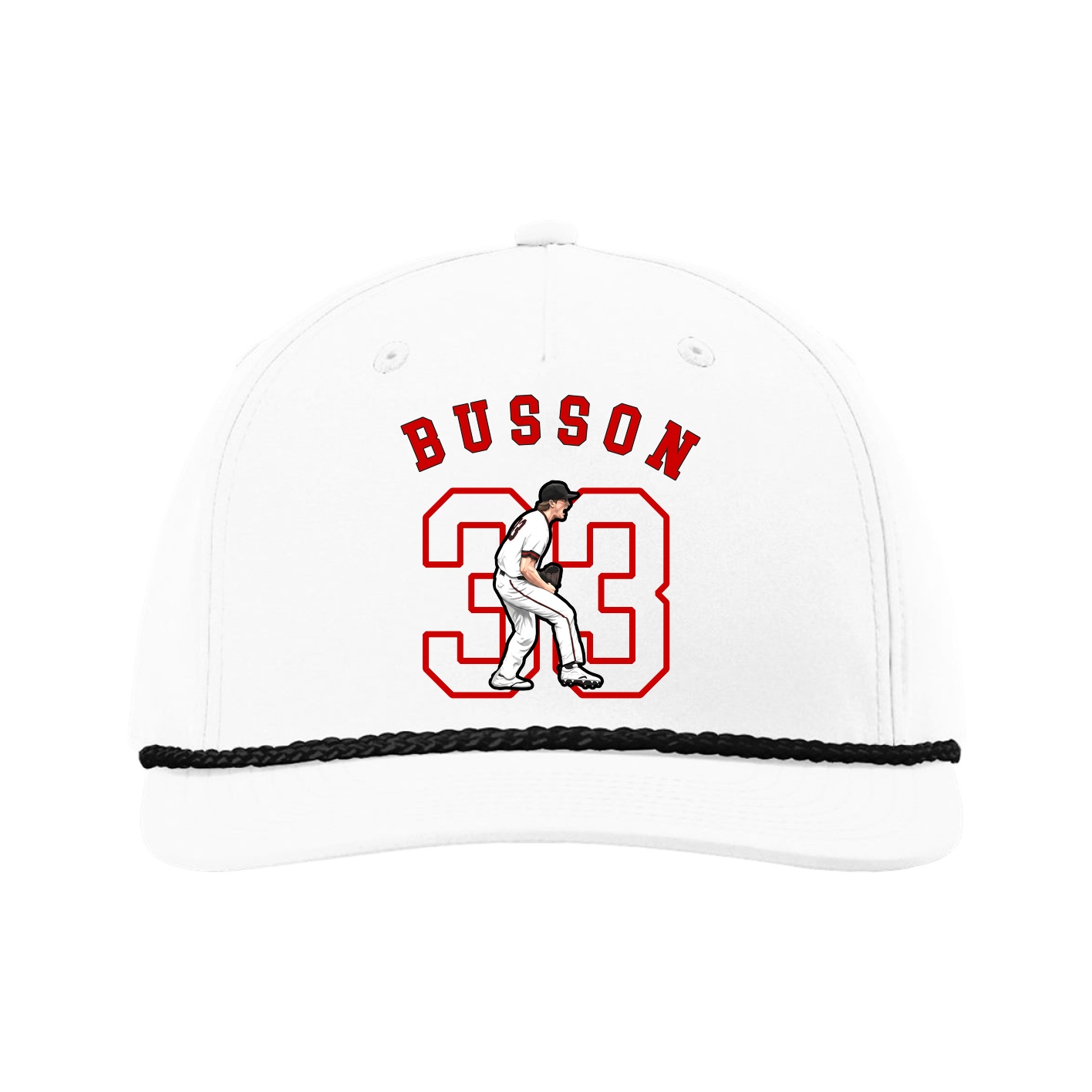 Five-Panel Classic Rope Cap — Shirsey Arch in White