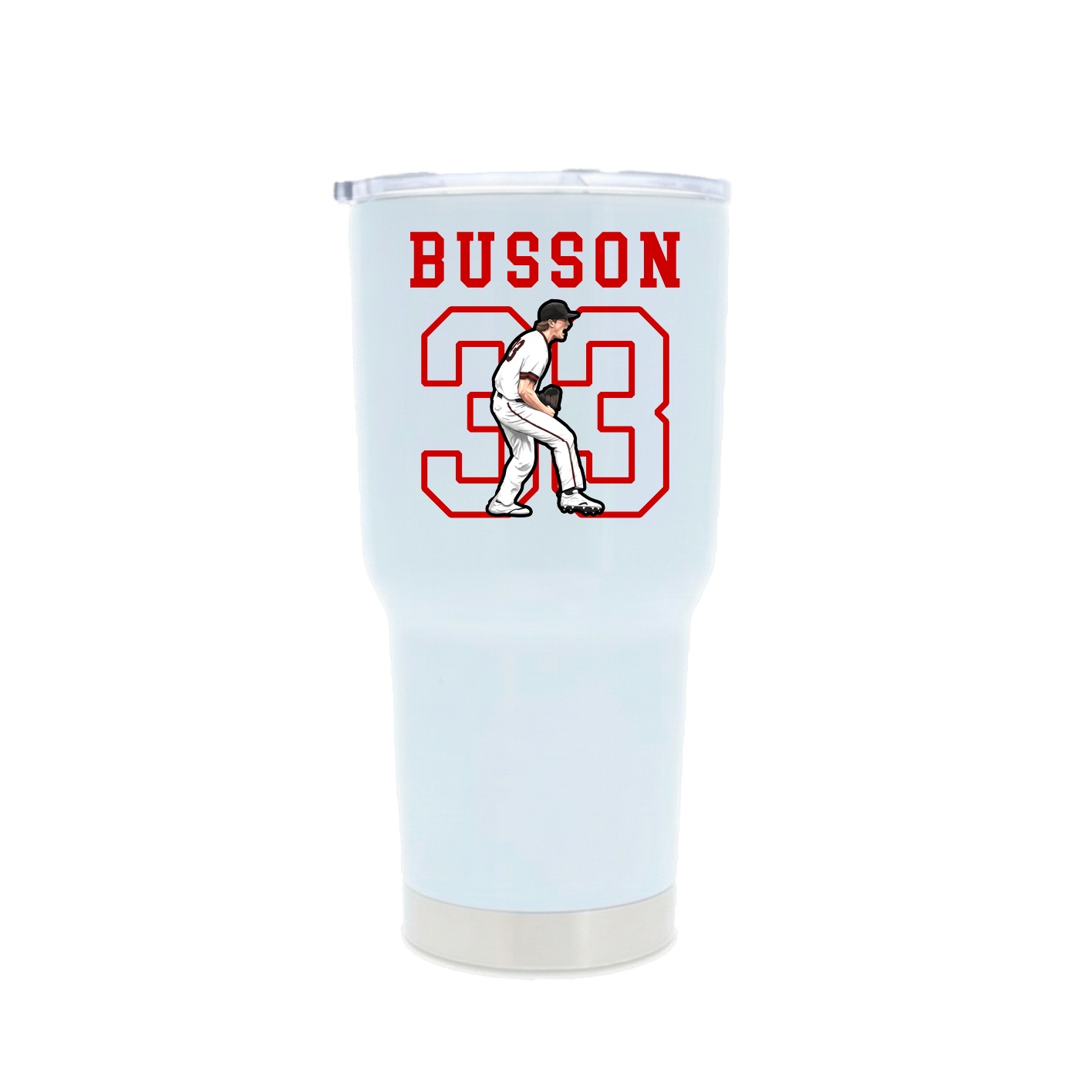30oz Stainless Steel Tumbler — Shirsey in White