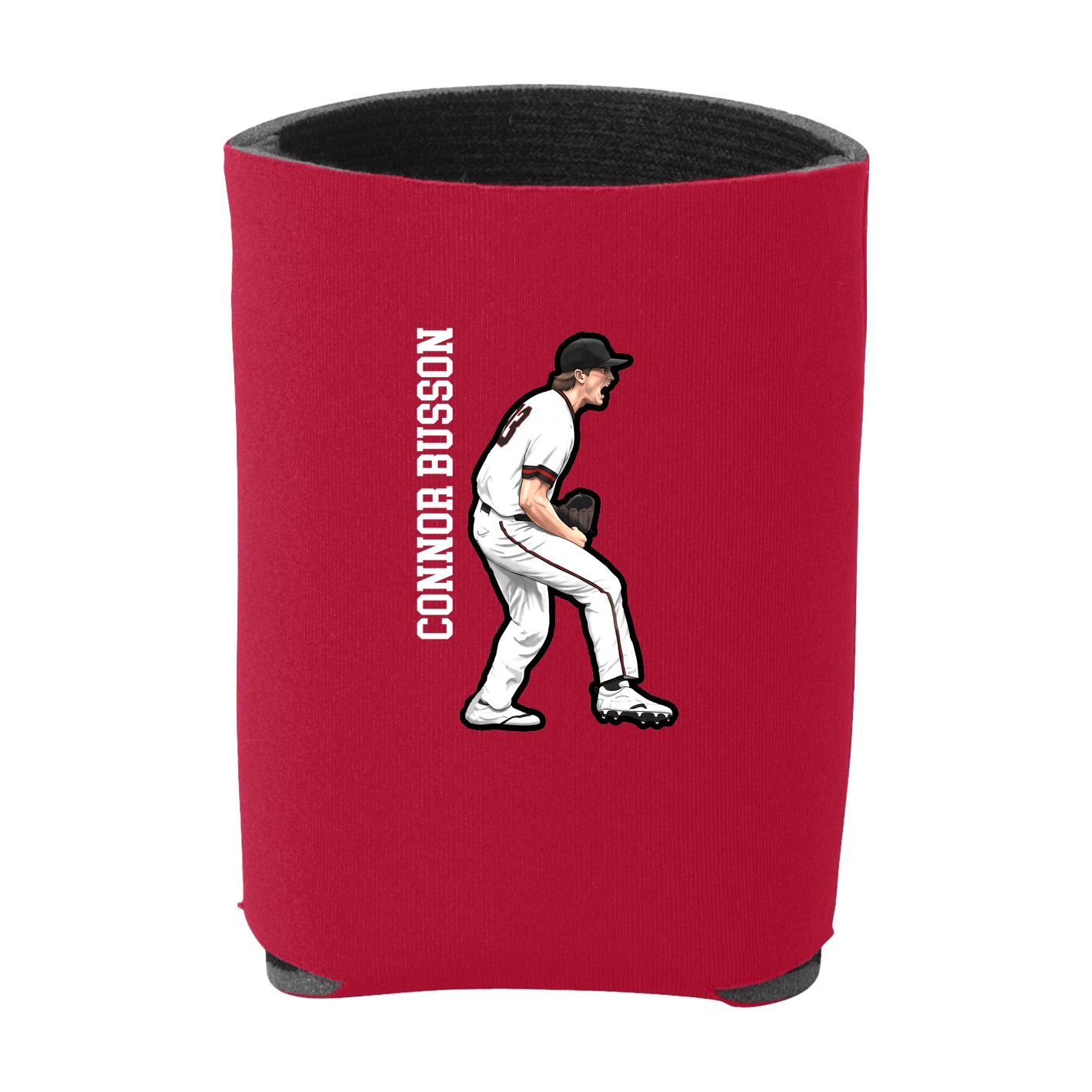 Can Holder — Name Vertical in Red