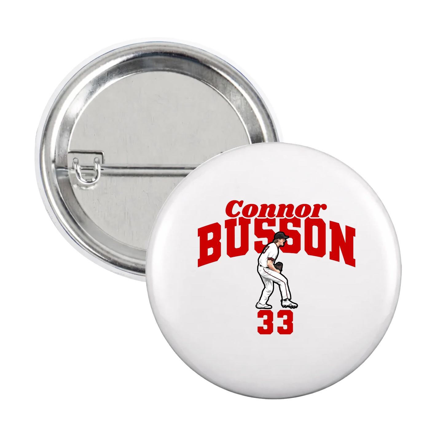 Game Day Button — Signature Arch in White