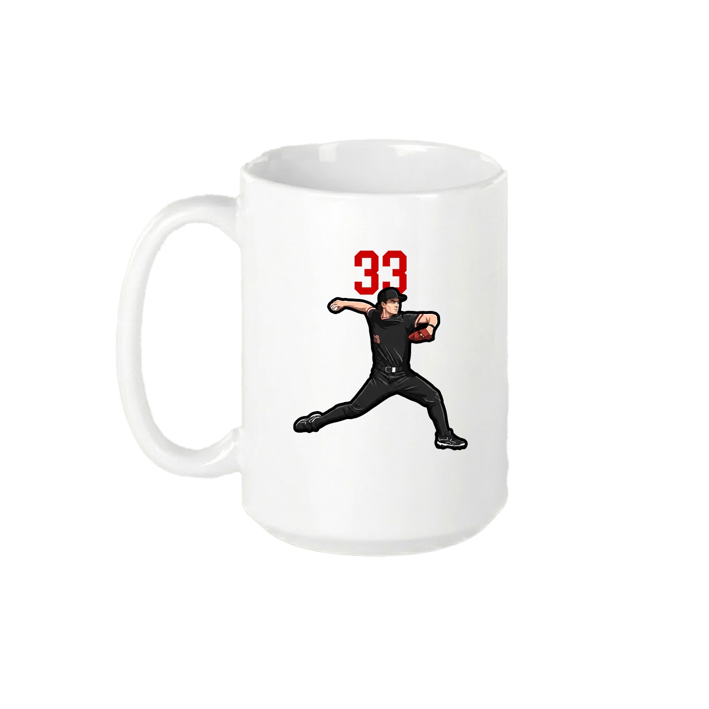 15oz Coffee Mug — Number Top in White