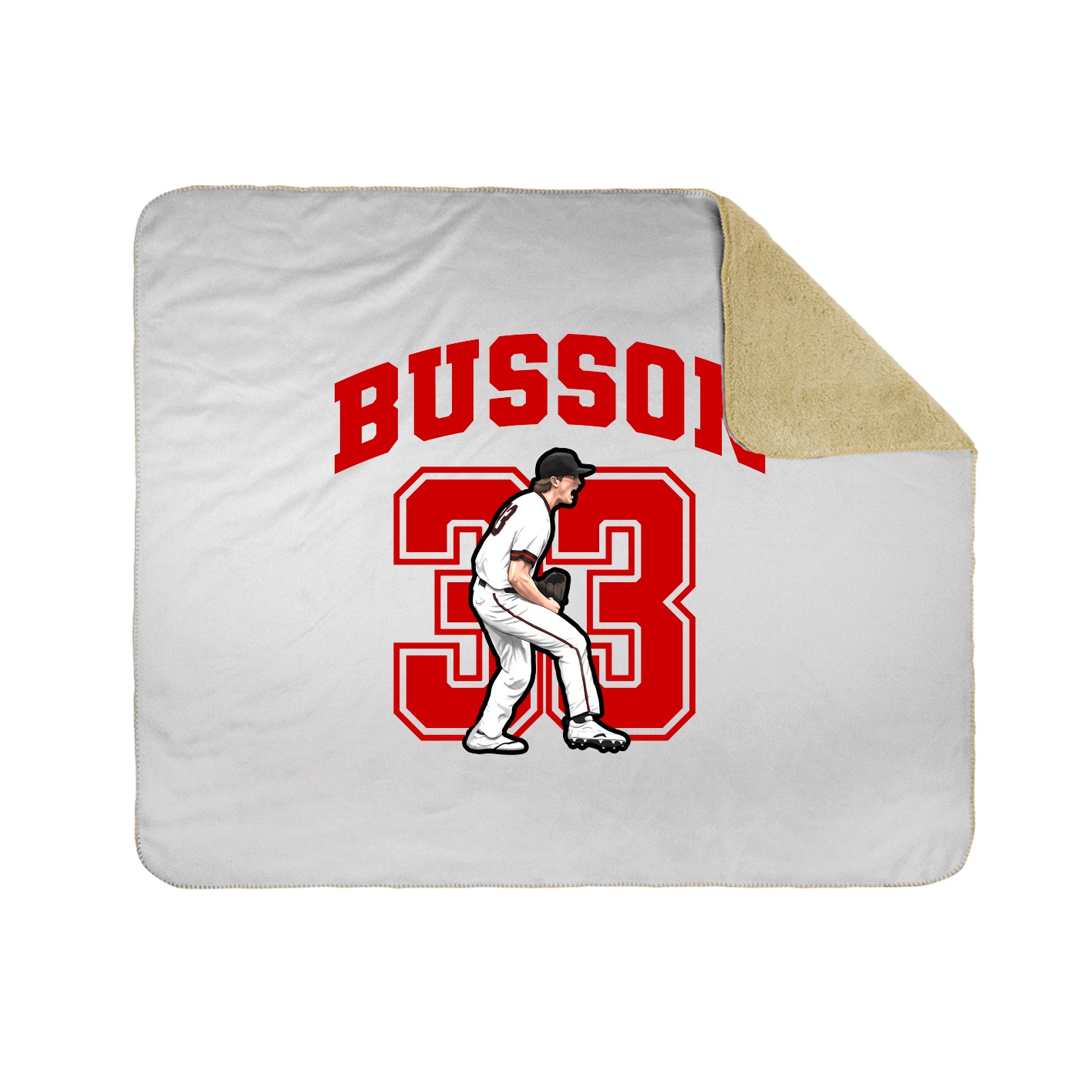 Throw Blanket — Number in White