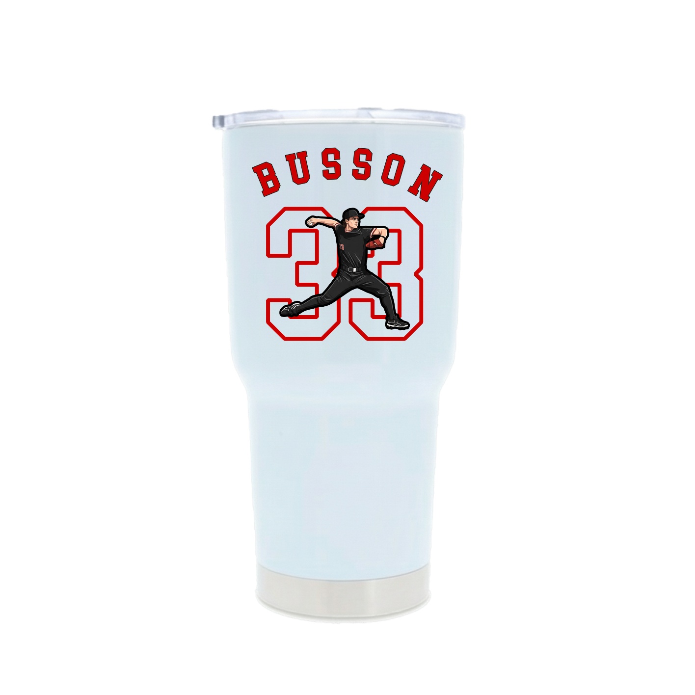 30oz Stainless Steel Tumbler — Shirsey Arch in White