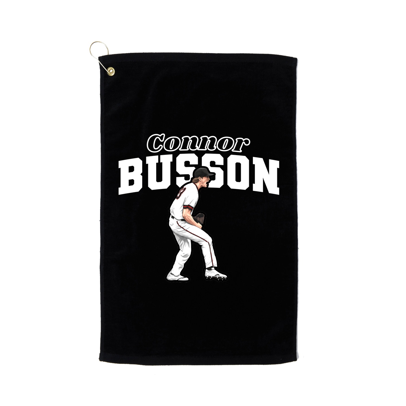 Golf Towel — Name Arch in Black
