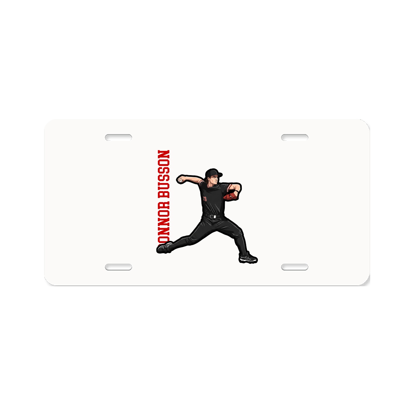License Plate — Name Vertical in Classic