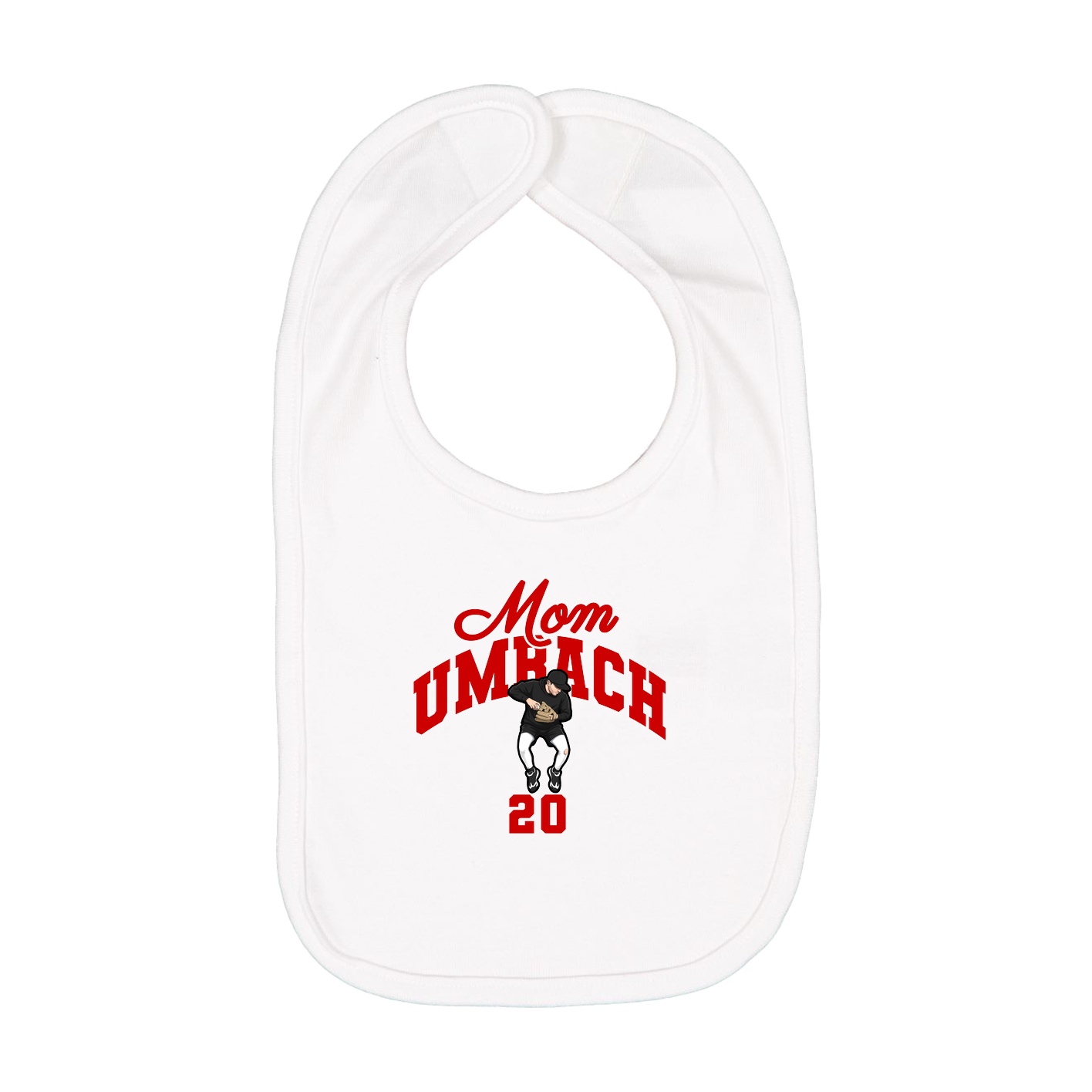 Infant Bib — Mothers Day Arch in White
