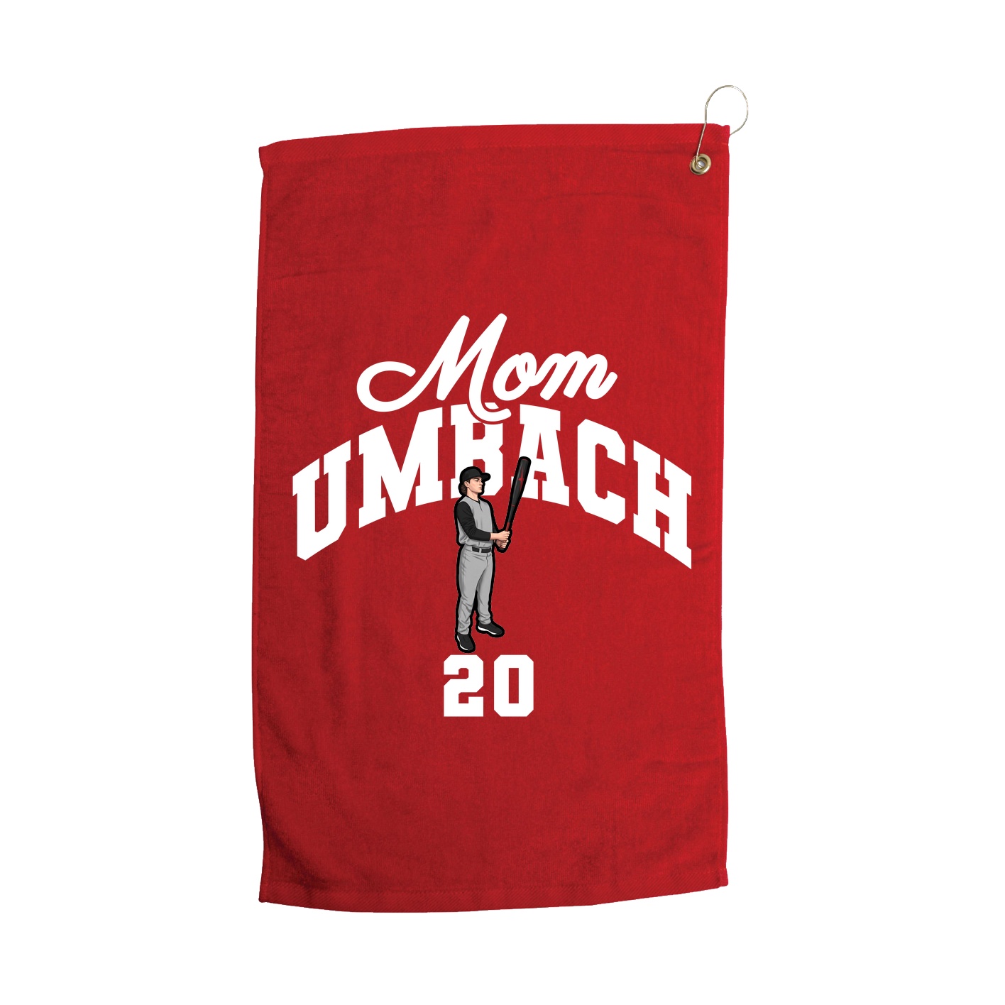 Golf Towel — Mothers Day Arch in Red