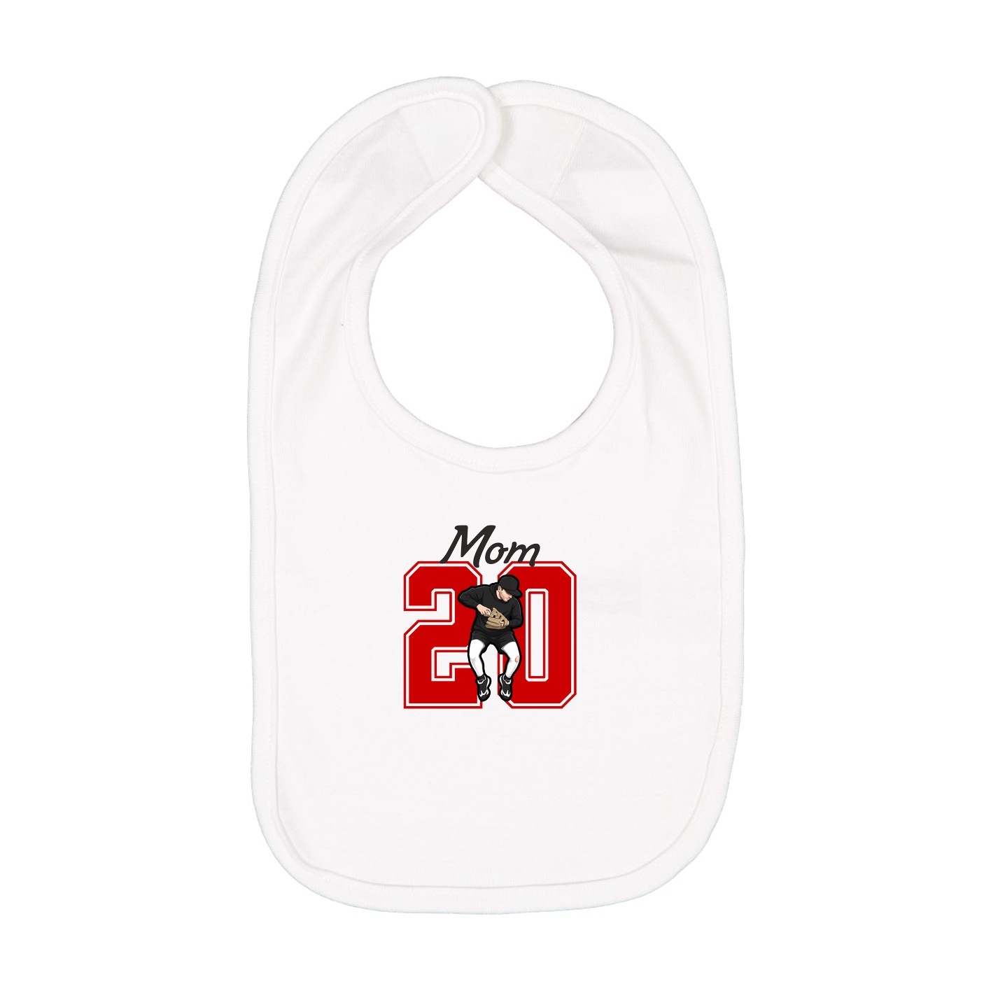 Infant Bib — Mothers Day Shirsey in White